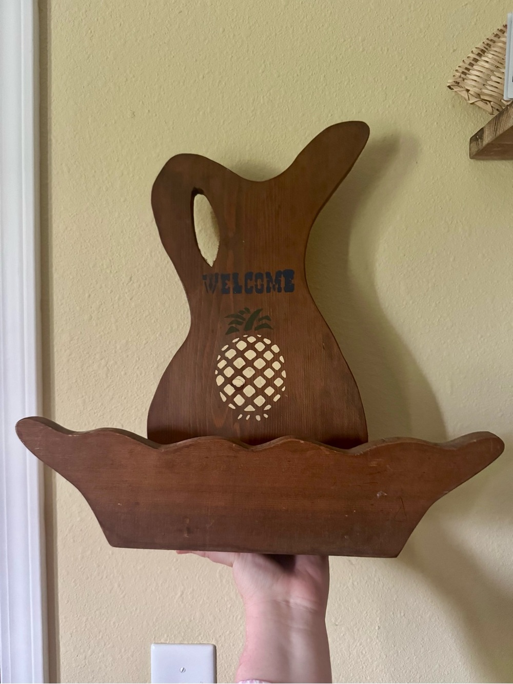 Vintage Pitcher Wall Pocket Shelf